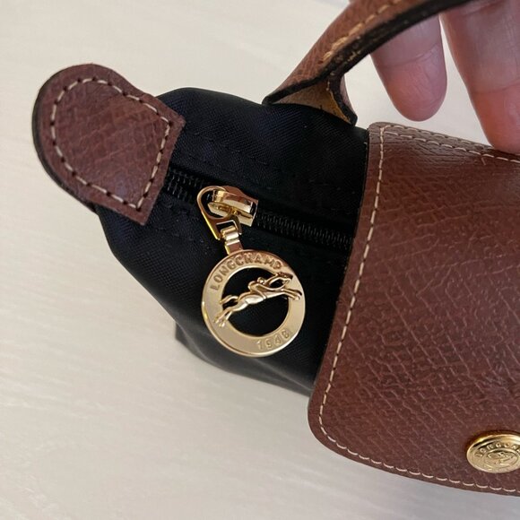 Longchamp Navy and Brown Mini Bag - Picture 2 of 5